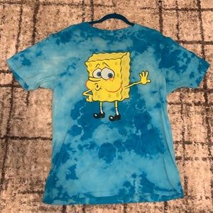 Blue Tie-dye SpongeBob SquarePants T-shirt